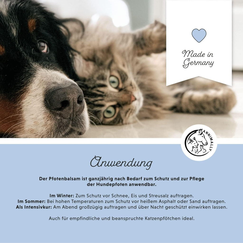 Annimally Pfotenbalsam 50g fuer Hund & Katze mit Bienenwachs, Sheabutter