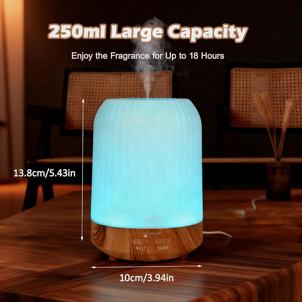 Ultraschall Aroma Diffuser 250 ml Duftdiffusor LED Luftbefeuchter