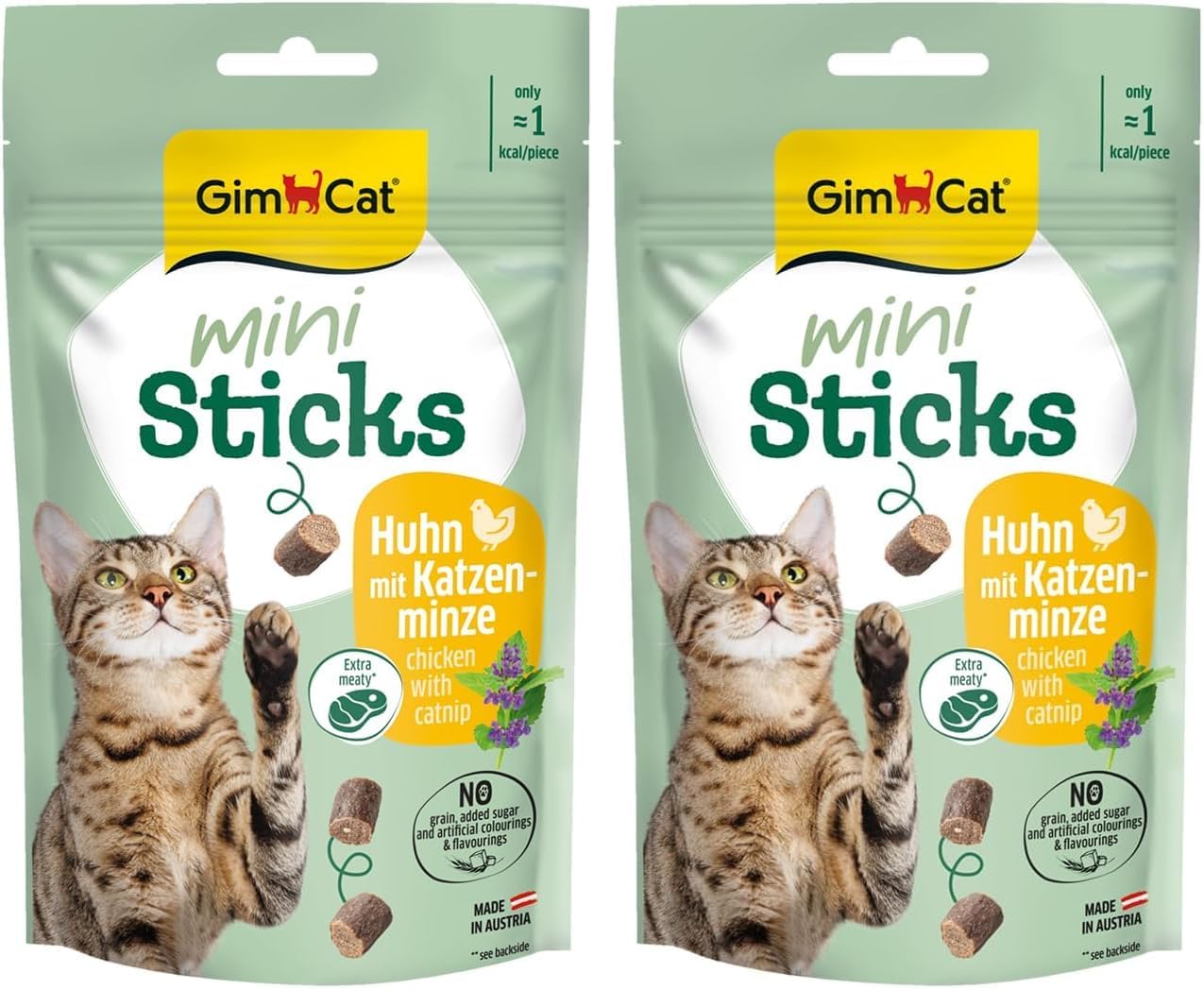 GimCat Mini Sticks Huhn mit Katzenminze Katzensnack