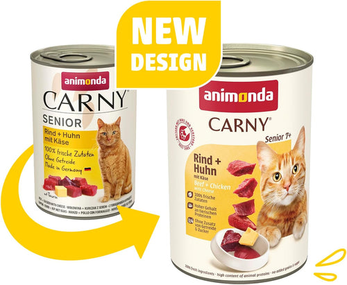 animonda Carny Senior Katzenfutter Rind Huhn Kaese Nassfutter verschie