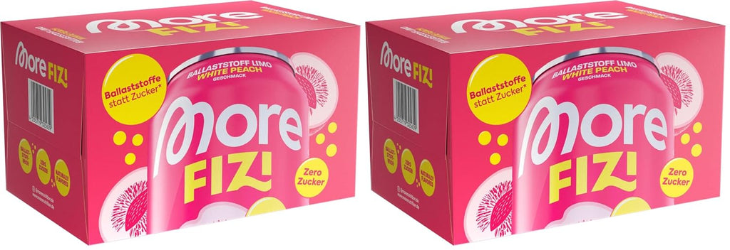MORE Fizi White Peach Ballaststoff-Limonade Ballaststoffe 6er Pack