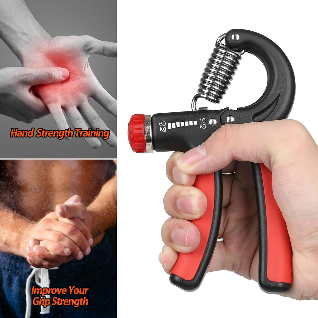 Handtrainer Einstellbar 10- Griffkraft Trainer Unterarm Finger