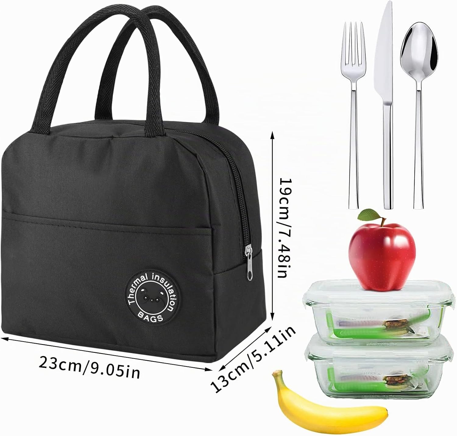 Hemiks Kuehltasche klein faltbar Isolierte Lunchtasche fuer Schule Buero