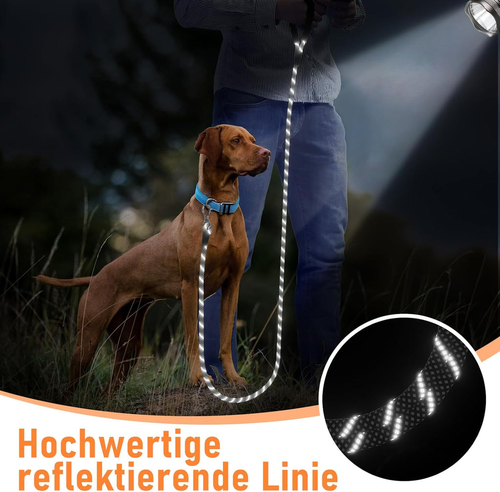 X XBEN Trainingsleine 1,5m-30m mit gepolstertem Griff und Karabiner