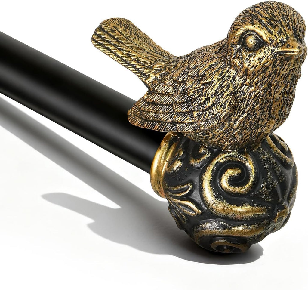Gardinenstange Metall 148cm-365cm mit Vogel-Endstuecken verstellbar