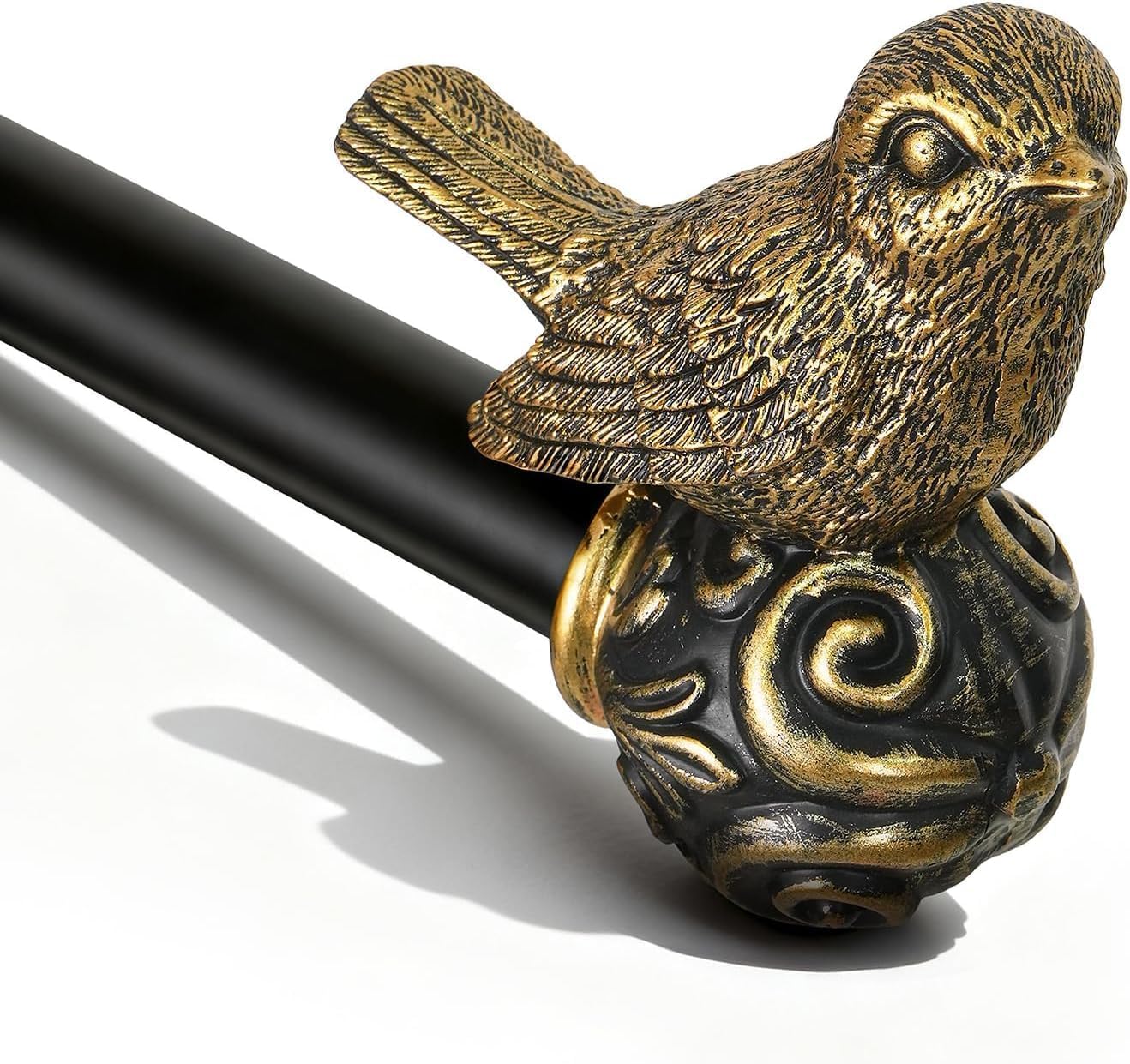 Gardinenstange Metall 148cm-365cm mit Vogel-Endstuecken verstellbar