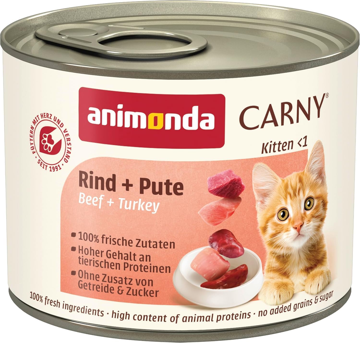 Katzennassfutter Kitten Carny 200- verschiedene Sorten Getreidefrei