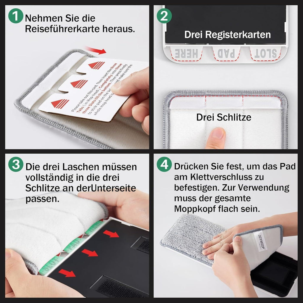 JOYMOOP Wischmopp Set mit Eimer Mikrofaser Bodenwischer