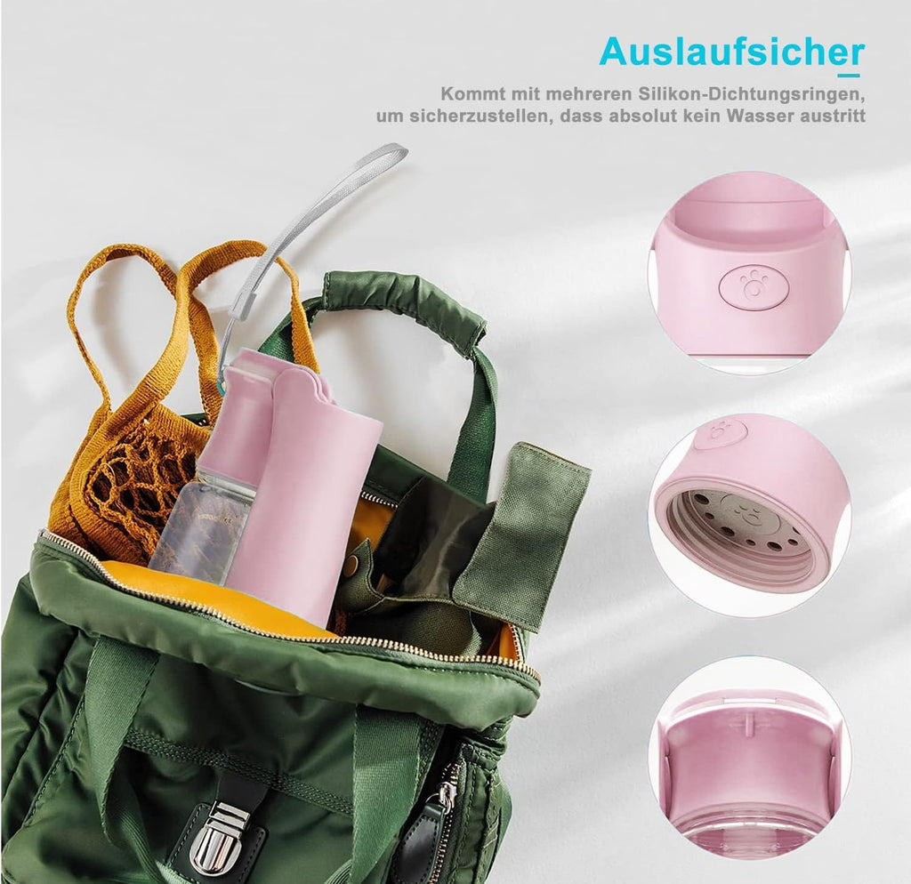 Hundetrinkflasche zum Mitnehmen Wasserflasche fuer Welpen Hunde