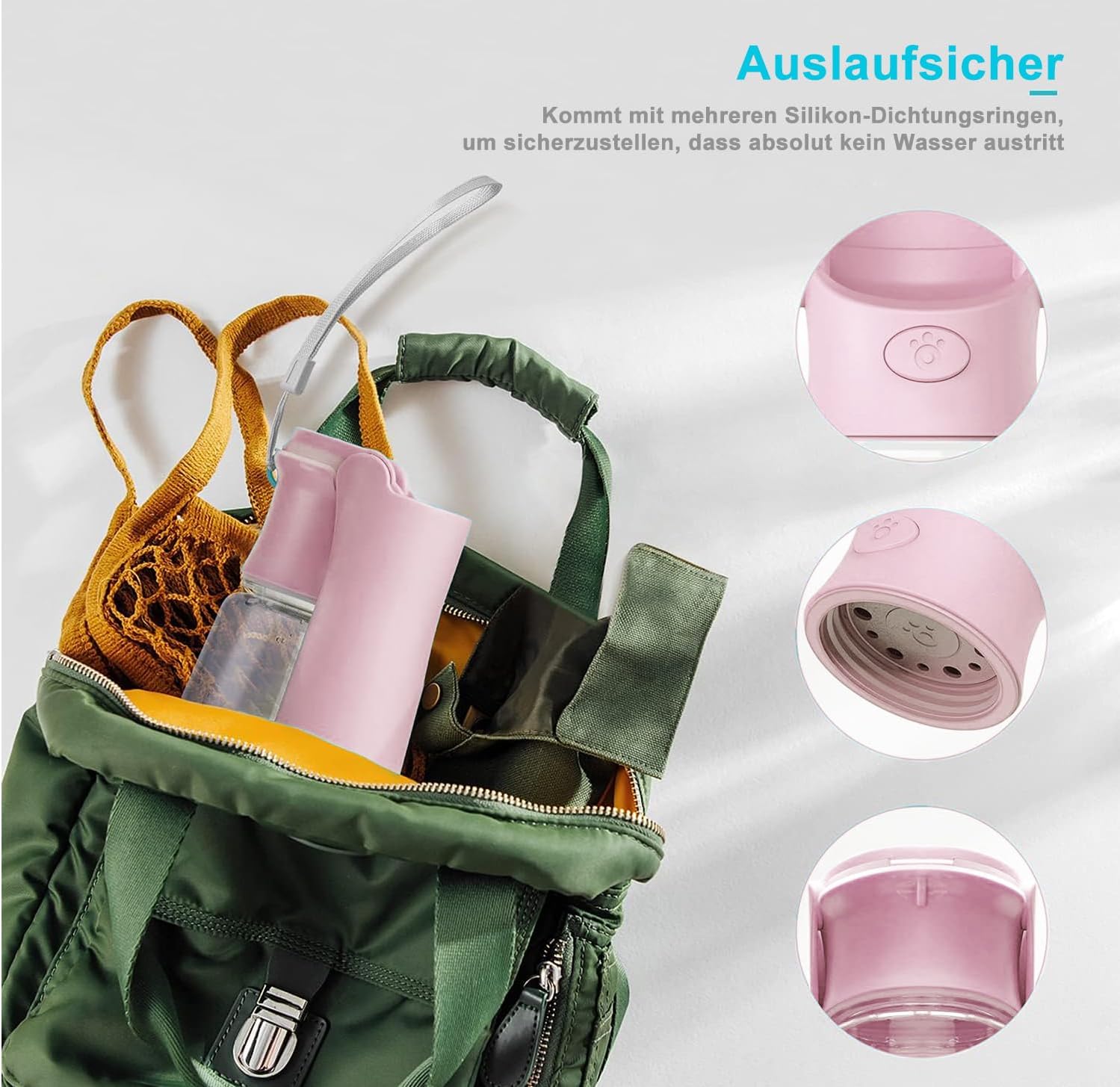 Hundetrinkflasche zum Mitnehmen Wasserflasche fuer Welpen Hunde