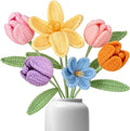 Gehaekelte Tulpen Kunstblumen 6er Set handgemachter Blumenstrauss