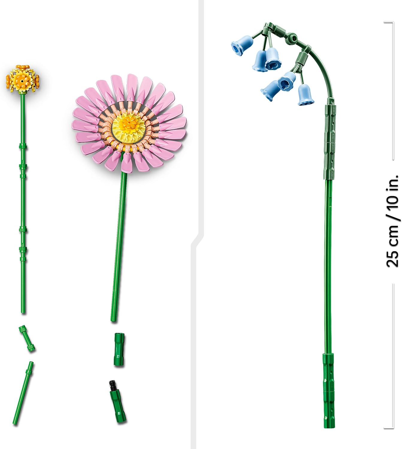 LEGO 10342 Botanicals Blumenstrauss rosa Kunstblumen Set