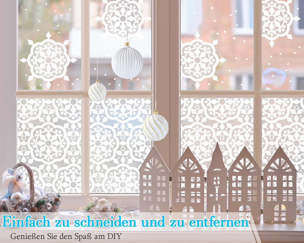 Niviy Sichtschutzfolie Schmetterling 59,5x200 cm statisch Milchglas Matt Weiss