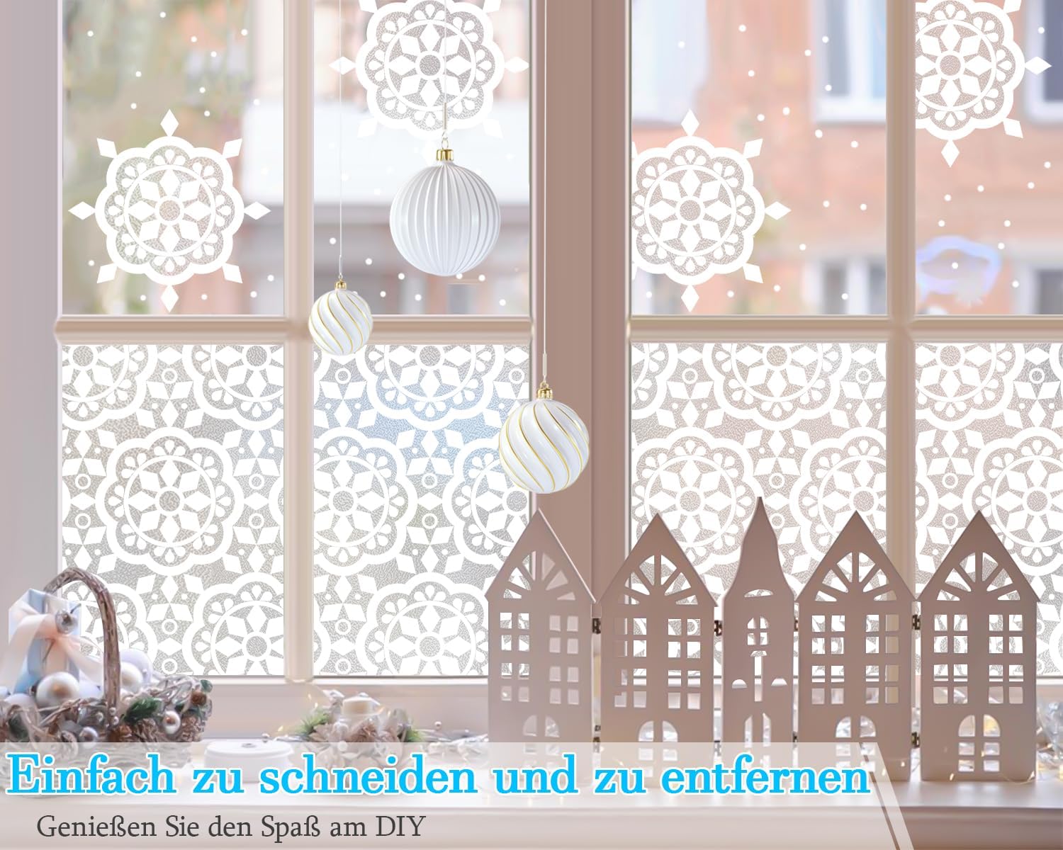 Niviy Sichtschutzfolie Schmetterling 59,5x200 cm statisch Milchglas Matt Weiss