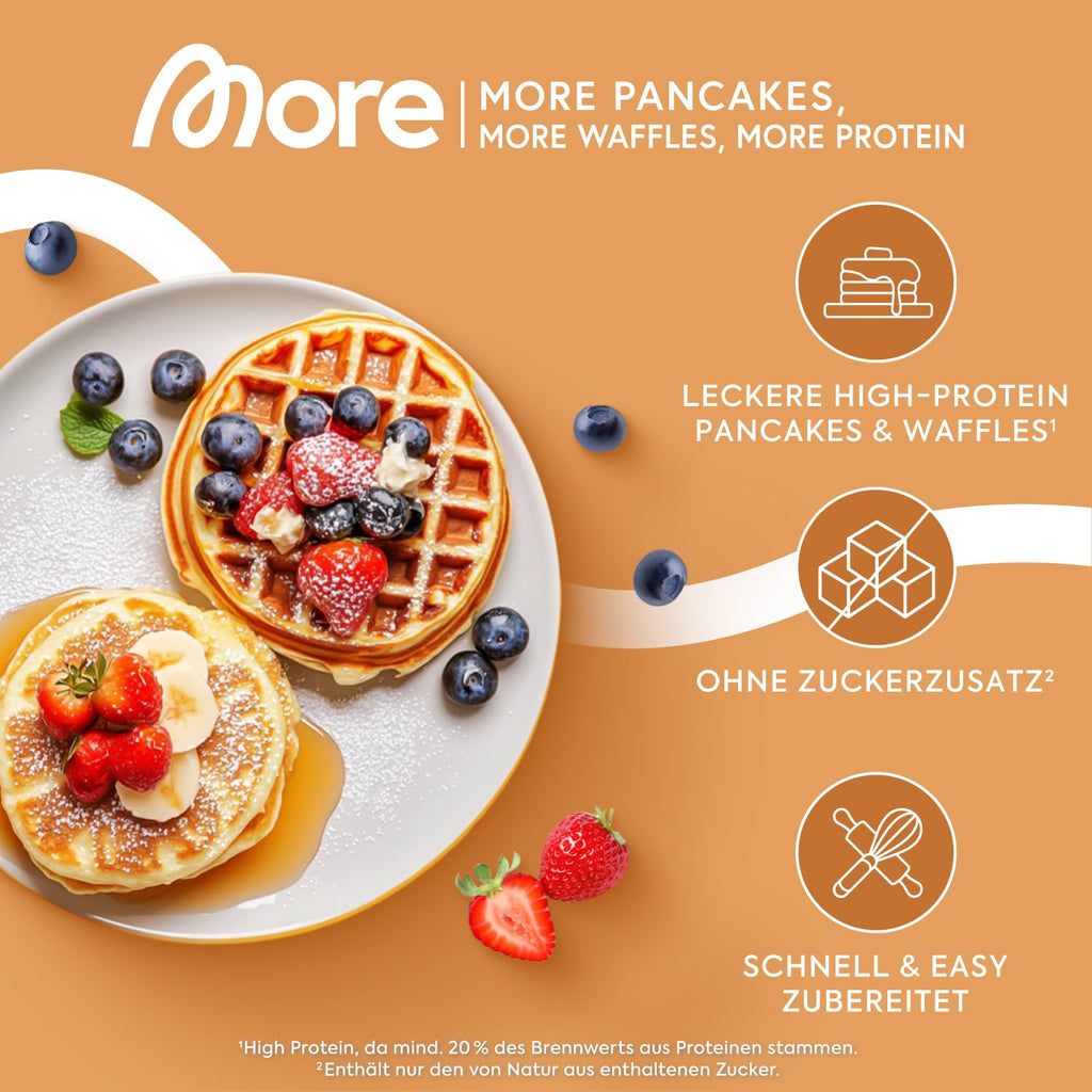 MORE Protein Pancake & Waffel Mix 450 g Neutral ohne Zuckerzusatz