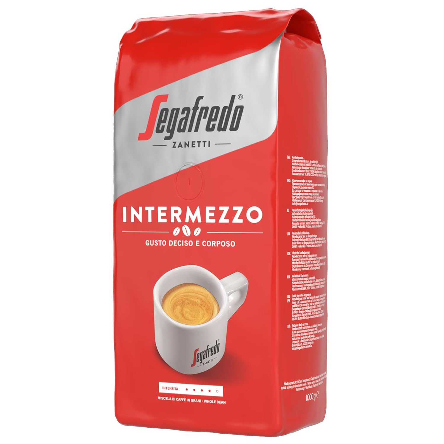 Segafredo Intermezzo Kaffeebohnen 1 kg ganze Bohnen mittlere Roestung