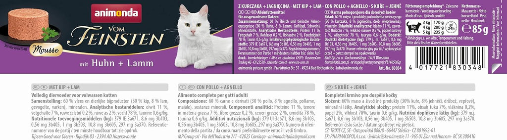 Katzenfutter Mousse-Vielfalt 12er-72er Pack verschiedene Sorten