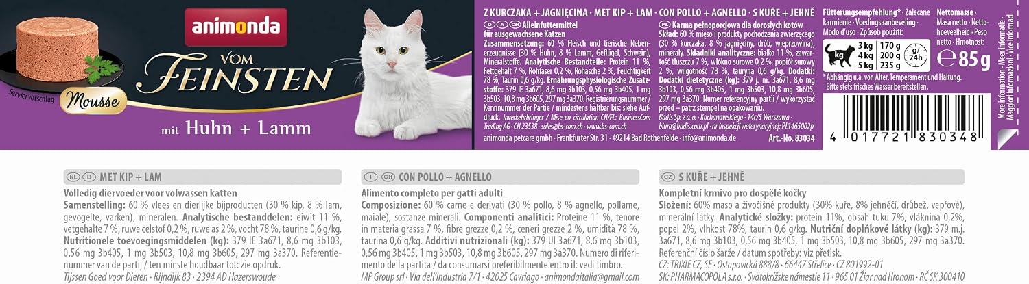 Katzenfutter Mousse-Vielfalt 12er-72er Pack verschiedene Sorten