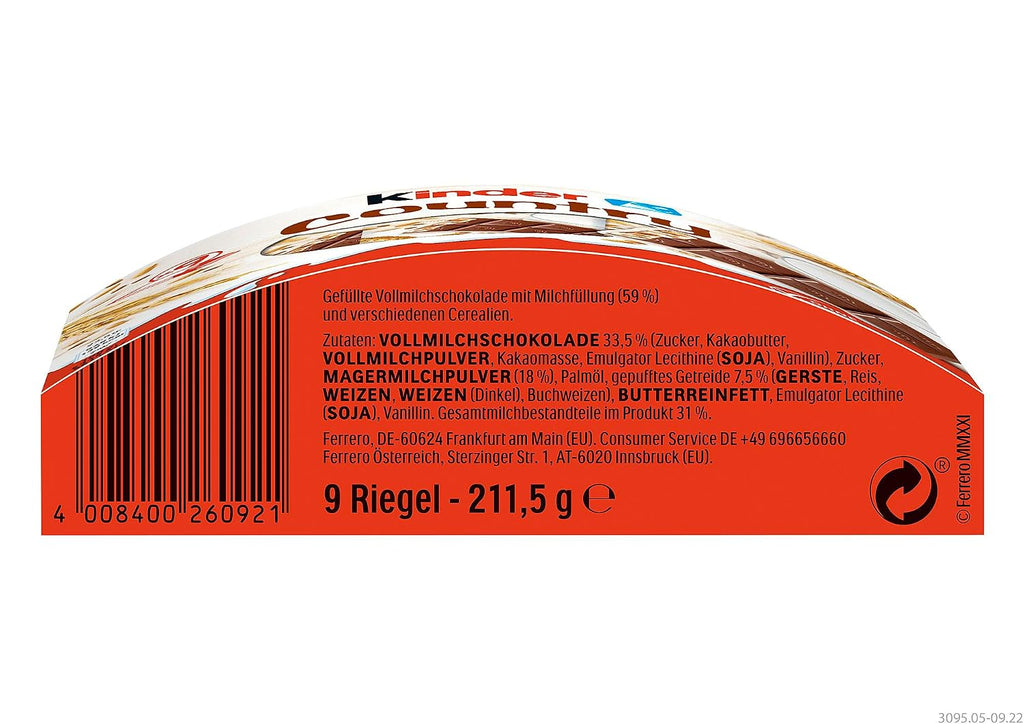 Kinder Country Riegel 9er Pack Riegel