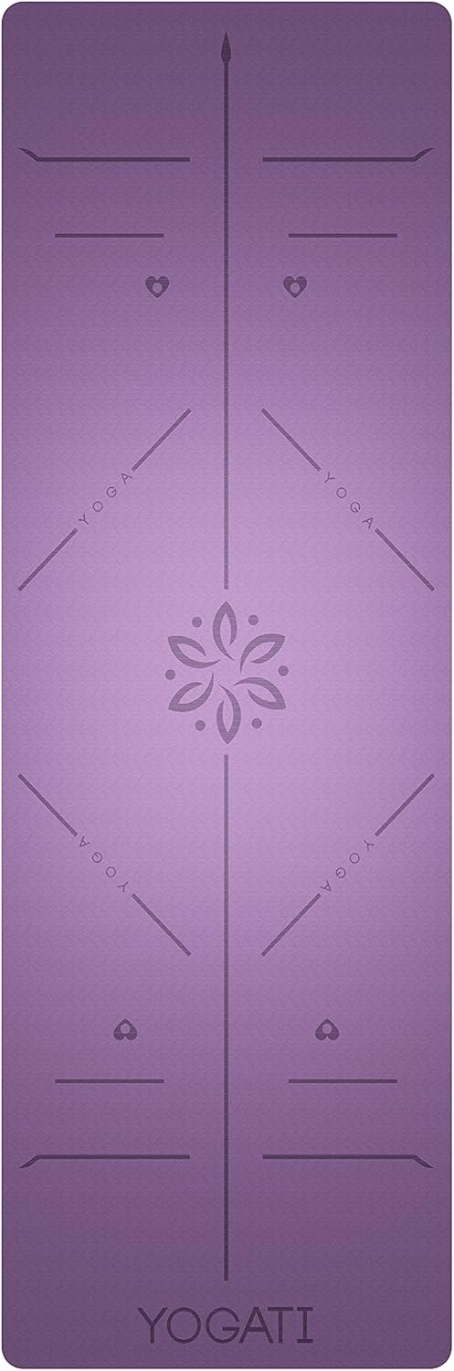 YOGATI Yogamatte rutschfest Gymnastikmatte mit Tragegurt Fitness Matte