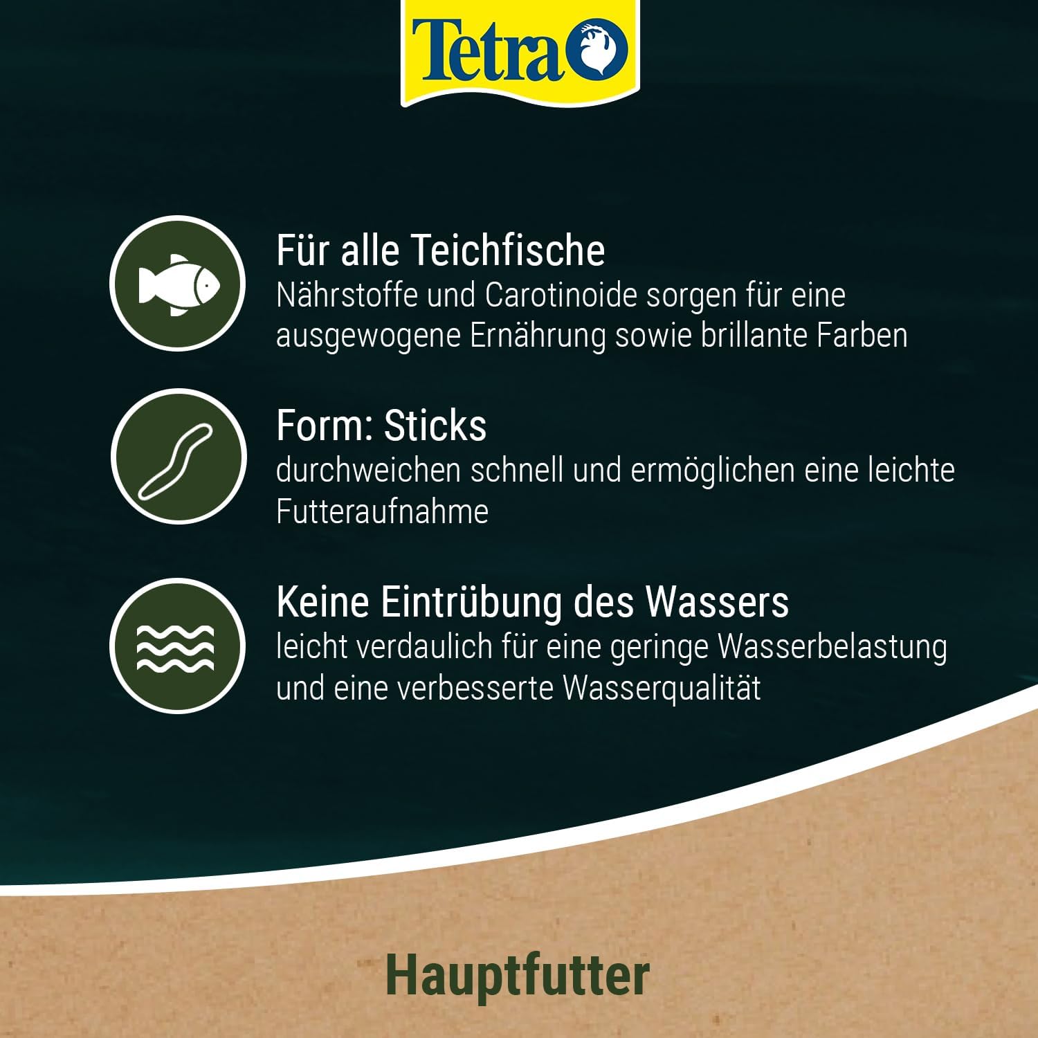 Tetra Pond Colour Sticks Fischfutter Beutel fuer bunte Teichfische