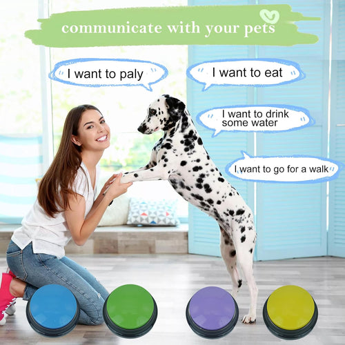 4er Set Hundetasten Sprachbuttons zur Kommunikation Hundetraining Aufnahme