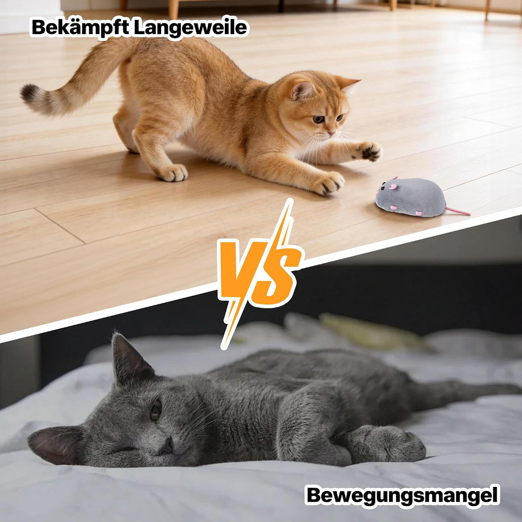 Interaktive elektrische Katzenmaus Katzenspielzeug Bewegliche Spielmaus