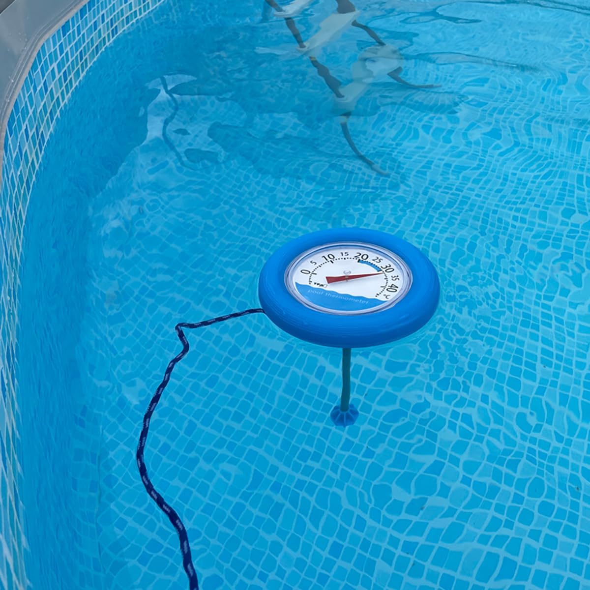 TFA Dostmann Poolwatch Schwimmbadthermometer analog gross blau 40.2007