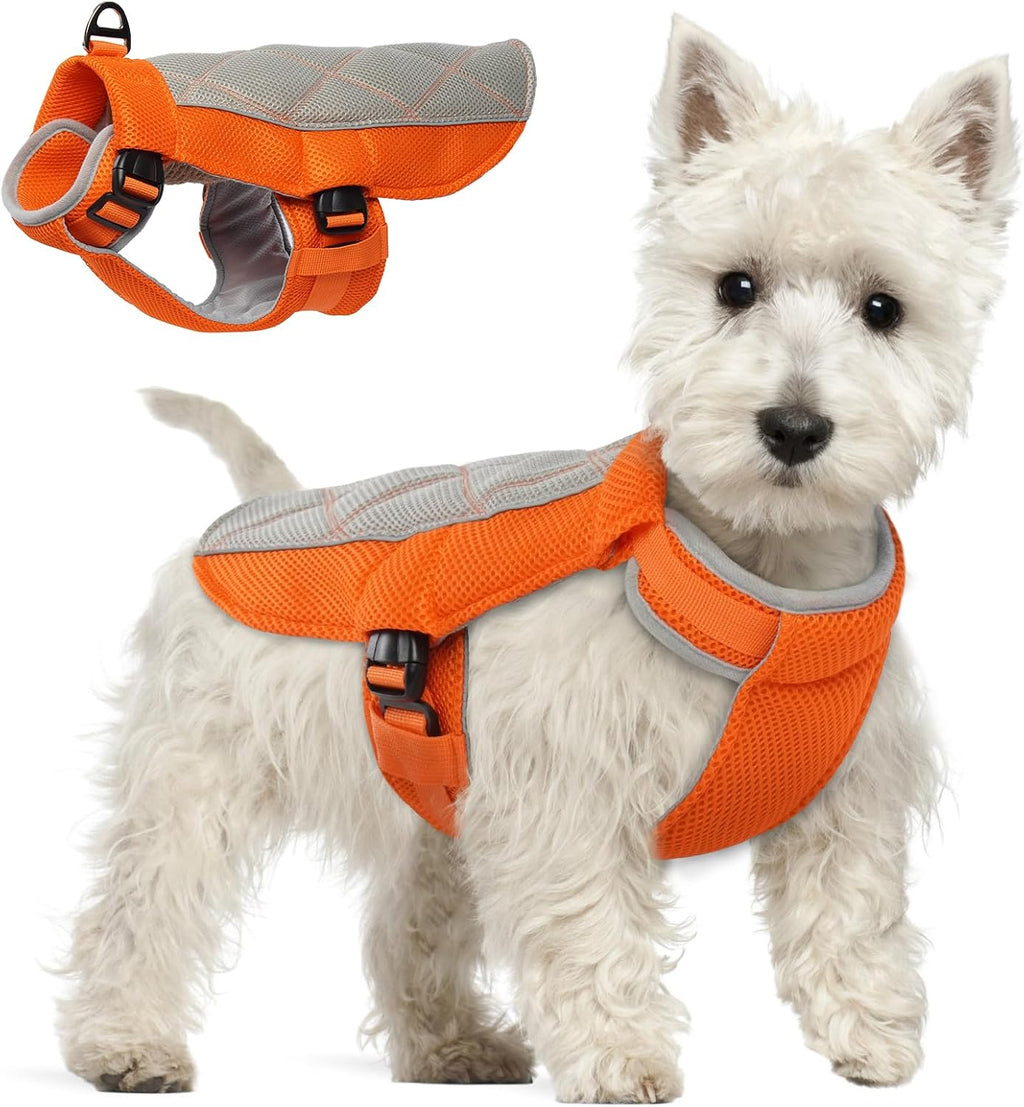 Kuehlweste Hund Anthrazitgrau Gr. M Kuehlgeschirr mit D-Ring Sonnenschutz XS-XXL