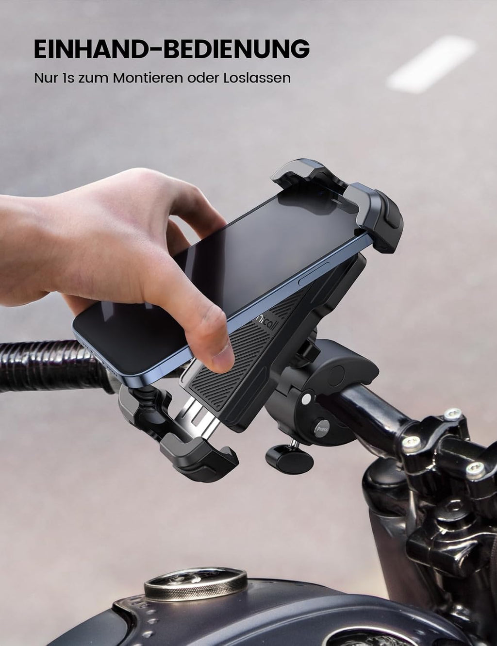 Universal 360° Lenkerhalterung Motorrad Fahrrad Smartphone Halter