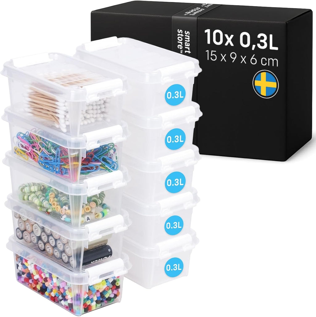 Smartstore Aufbewahrungsbox Classic mit Deckel stapelbar 10er Set