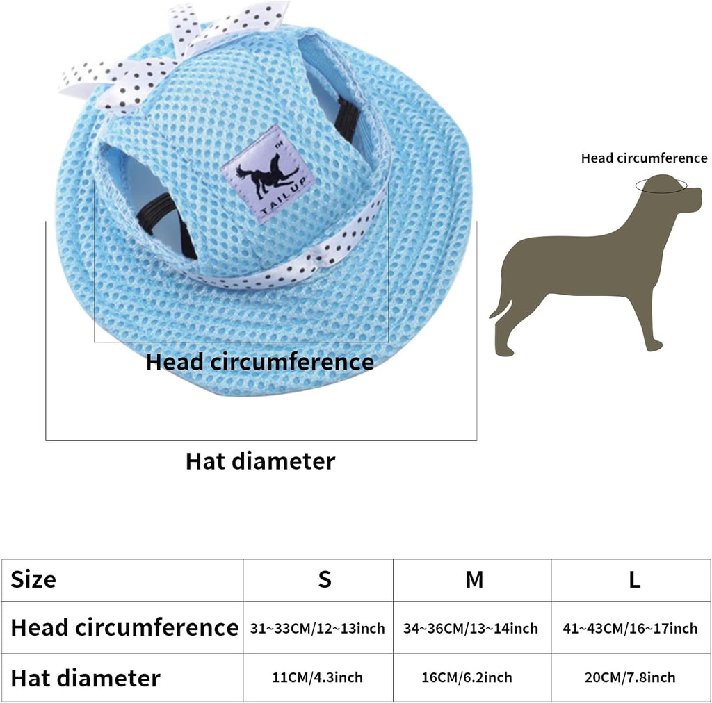 Hundesonnenhut verstellbar S-L mit Ohrloechern und Visier fuer kleine Hunde Katzen