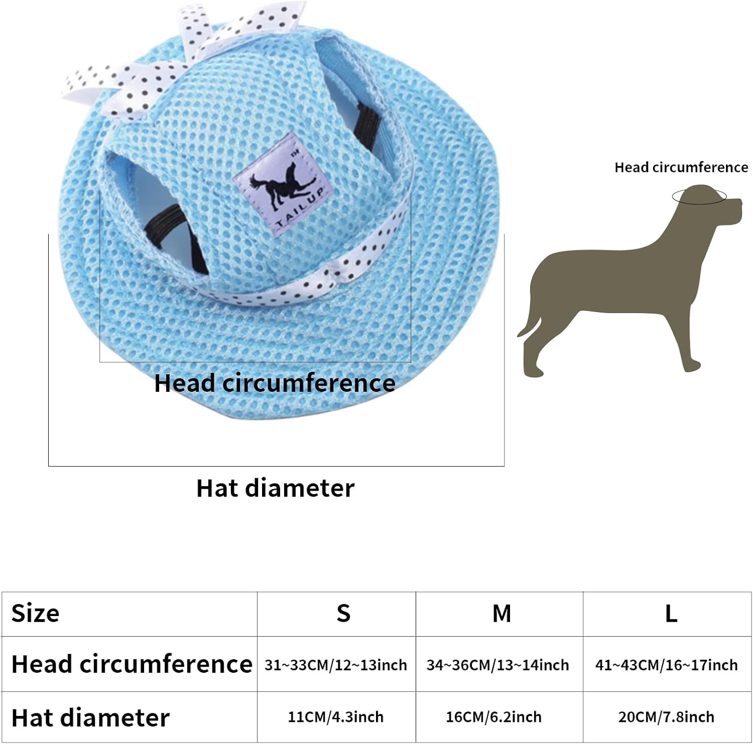 Hundesonnenhut verstellbar S-L mit Ohrloechern und Visier fuer kleine Hunde Katzen