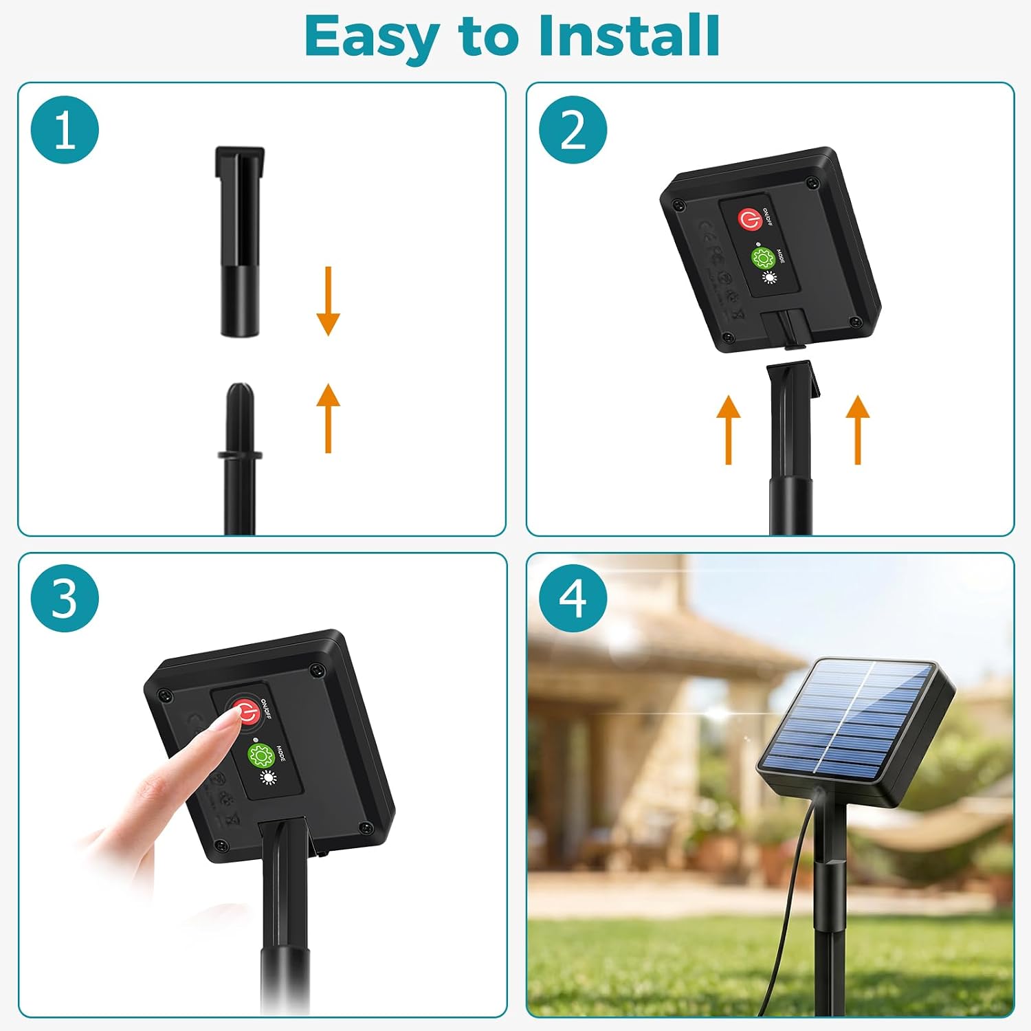 kolpop Solar Lichterkette 12 m 120 LED IP65 wasserdicht 8 Modi Warmweiss
