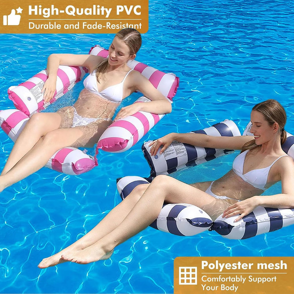 Wasserhaengematte PVC 4-in-1 mit Netz, Tragkraft, inkl. Handpumpe
