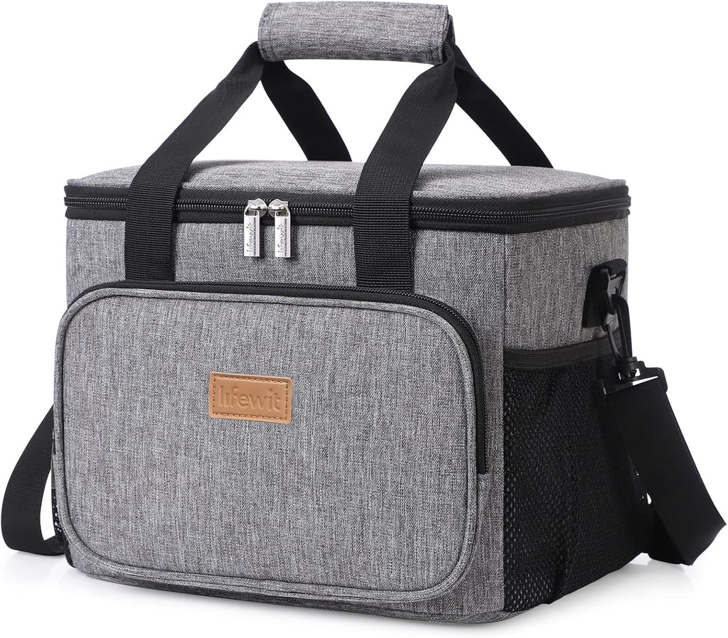 Lifewit Kuehltasche faltbar Isolierte Thermotasche Umhaengetasche Grau