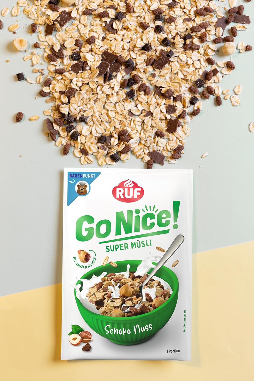 RUF Gonice Erdbeere White Choc Muesli Haferflocken