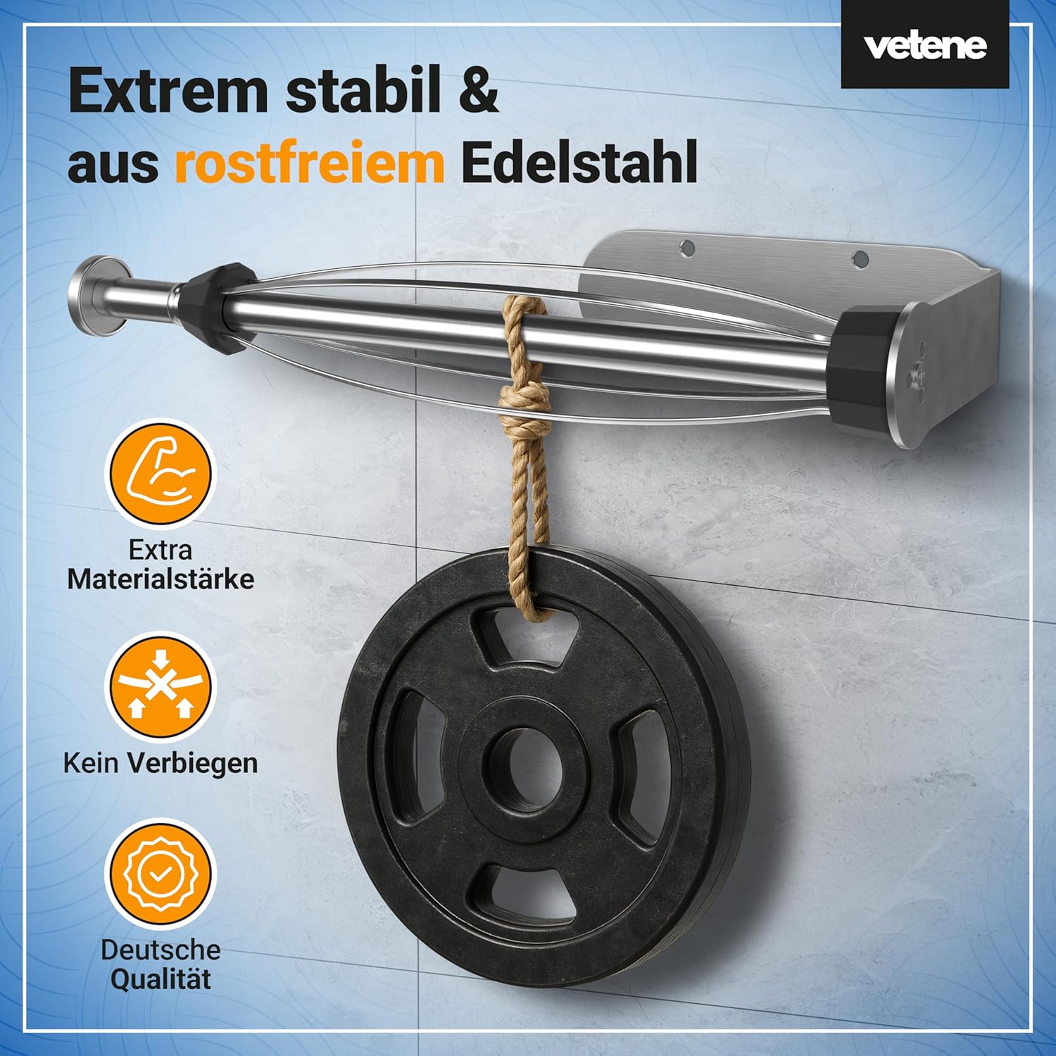 Zewa Kuechenrollenhalter Edelstahl Schwarz ohne Bohren mit Abrollstopp