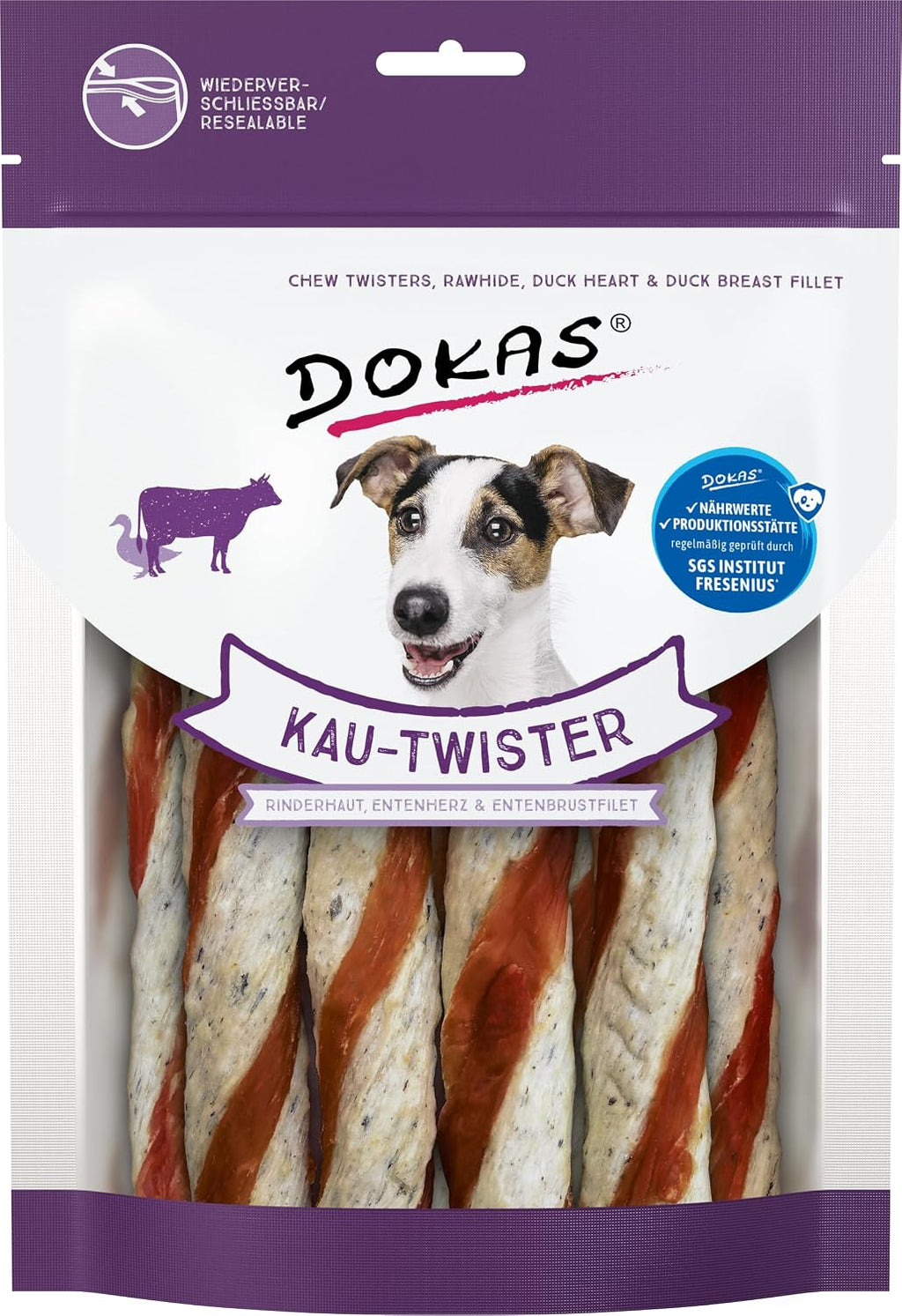 DOKAS Getreidefreie Kausnacks für Hunde 200 g Belohnung Leckerli