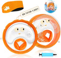 Schwimmfluegel Kinder 1-6 Jahre mit Stirnband, 3 Luftkammern, transparent