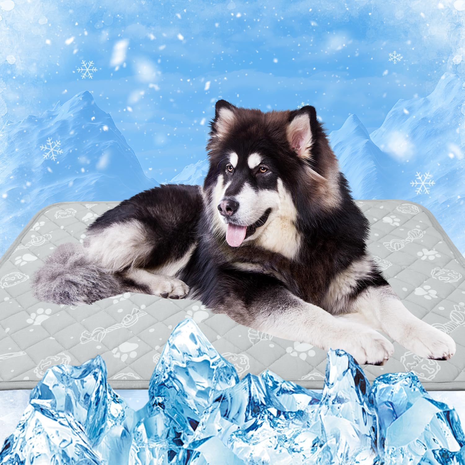 MH MYLUNE HOME Kühlmatte für Hunde Katze 50cm-80cm selbstkühlend rutschfest