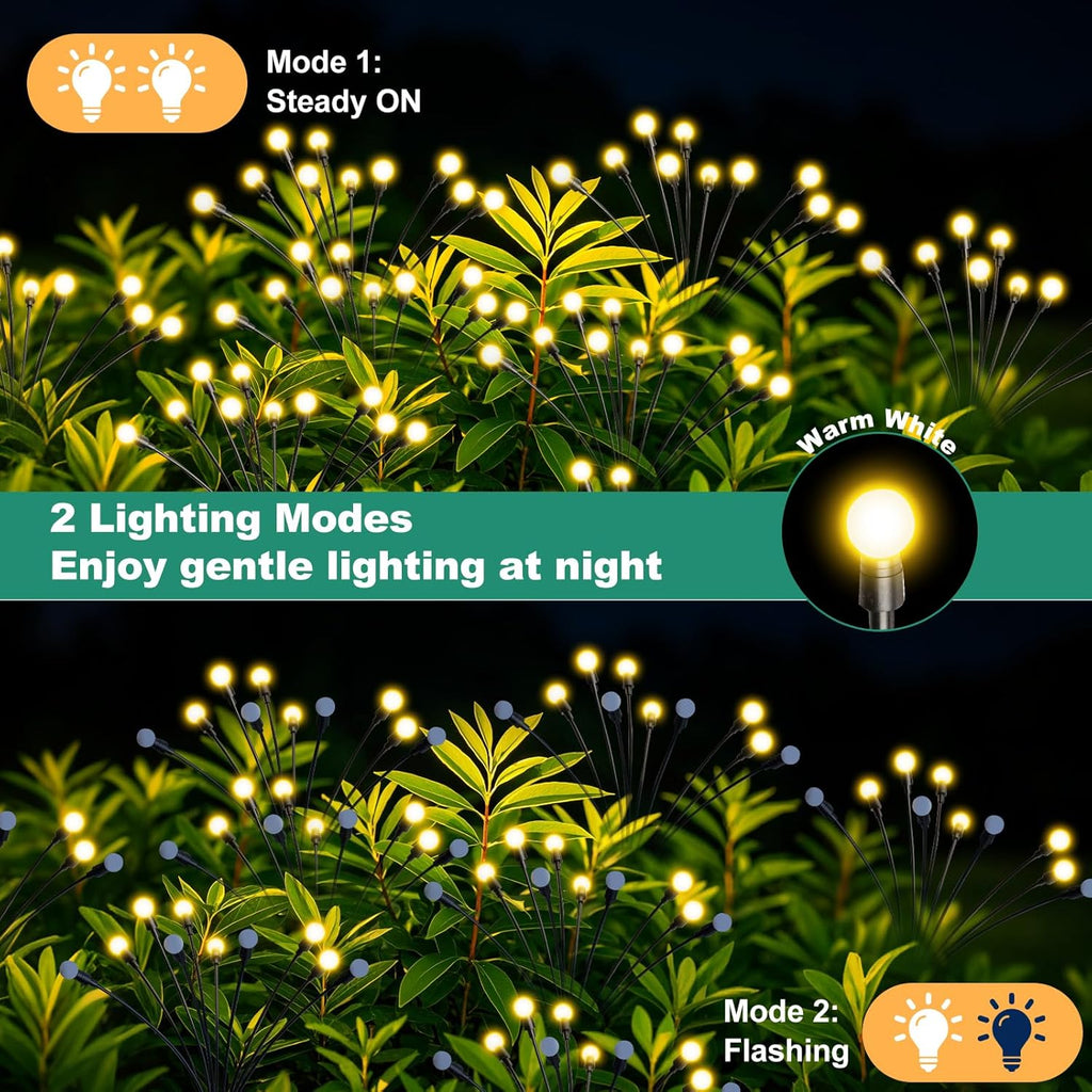 6er Set Solarlampen Garten 10 LED warmweiss IP65 Solar Wegbeleuchtung