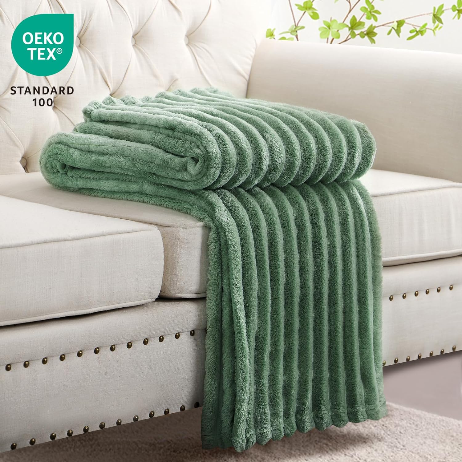 RUIKASI Kuscheldecke Flauschig Fleecedecke 150×200 cm Grau 150cm-270cm