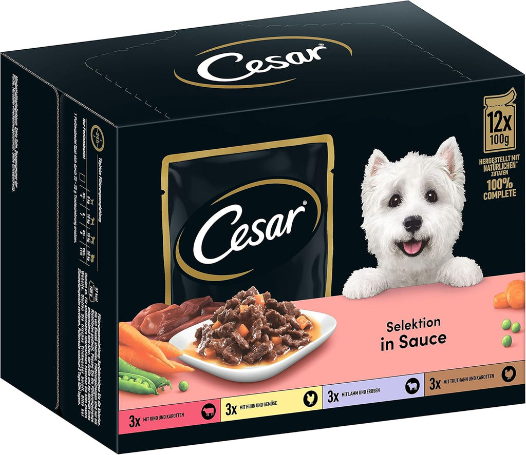 Cesar Hundenassfutter Selektion in Sauce 48x100g (4x12)