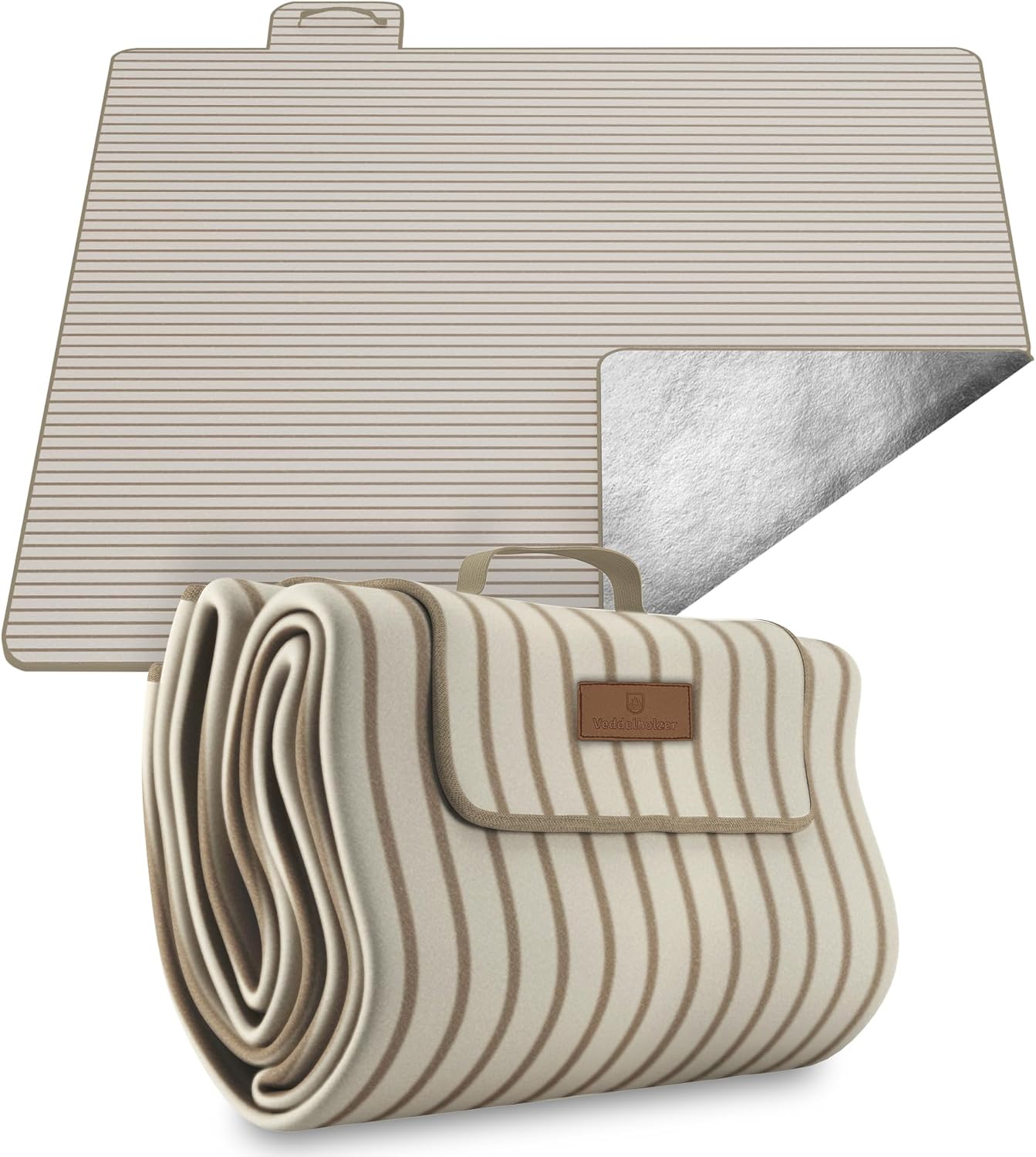 Veddelholzer Stranddecke 200x200 cm wasserdicht sandfest XXL isoliert gepolstert
