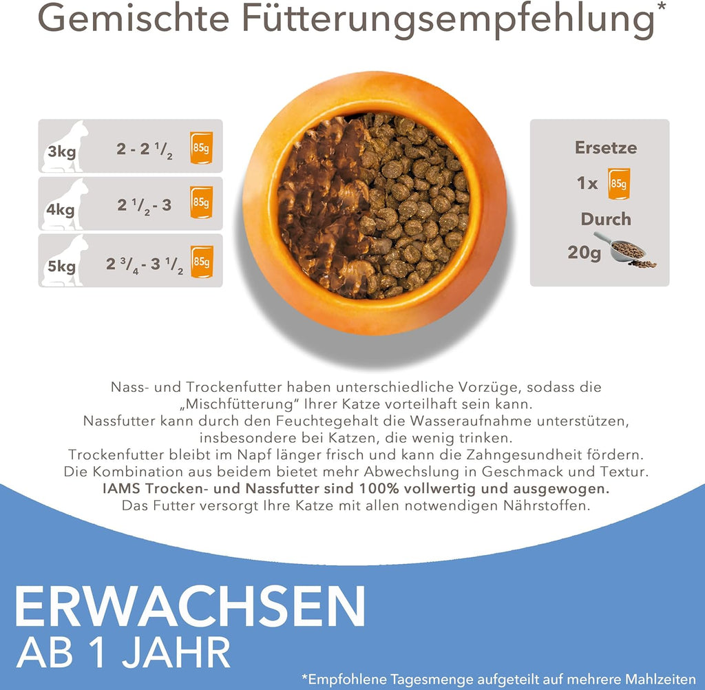 IAMS Delights Katzennassfutter Sea Collection Fisch Mix in Sauce 12×85g