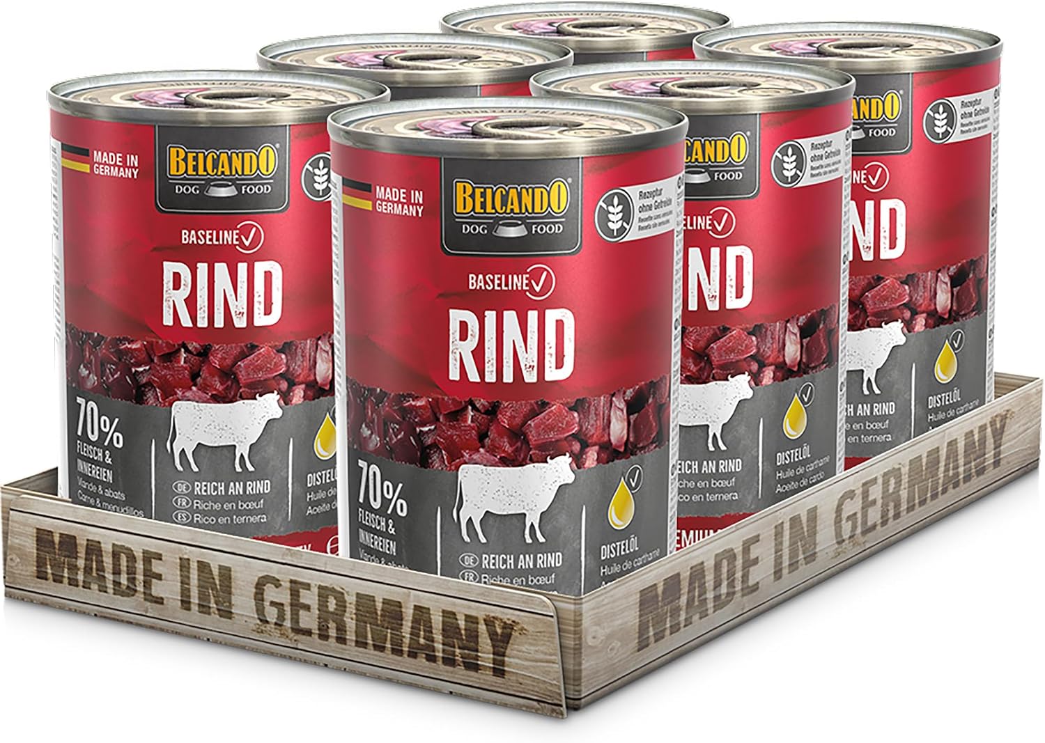BELCANDO Baseline Nassfutter Lamm fuer ausgewachsene Hunde 6x800g versc