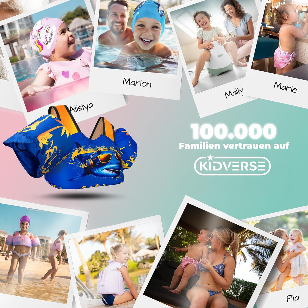 KIDVERSE Schwimmweste Kinder 3-6 Jahre bis Schwimmhilfe mit Aermel