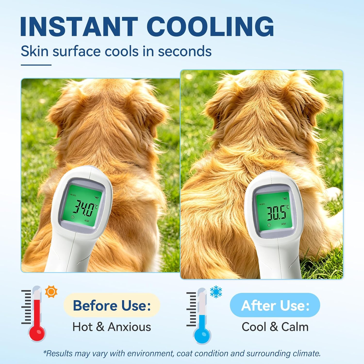 Hunde Kuehlspray mit Menthol Aloe Vera Hafer fuer Sommerhitze