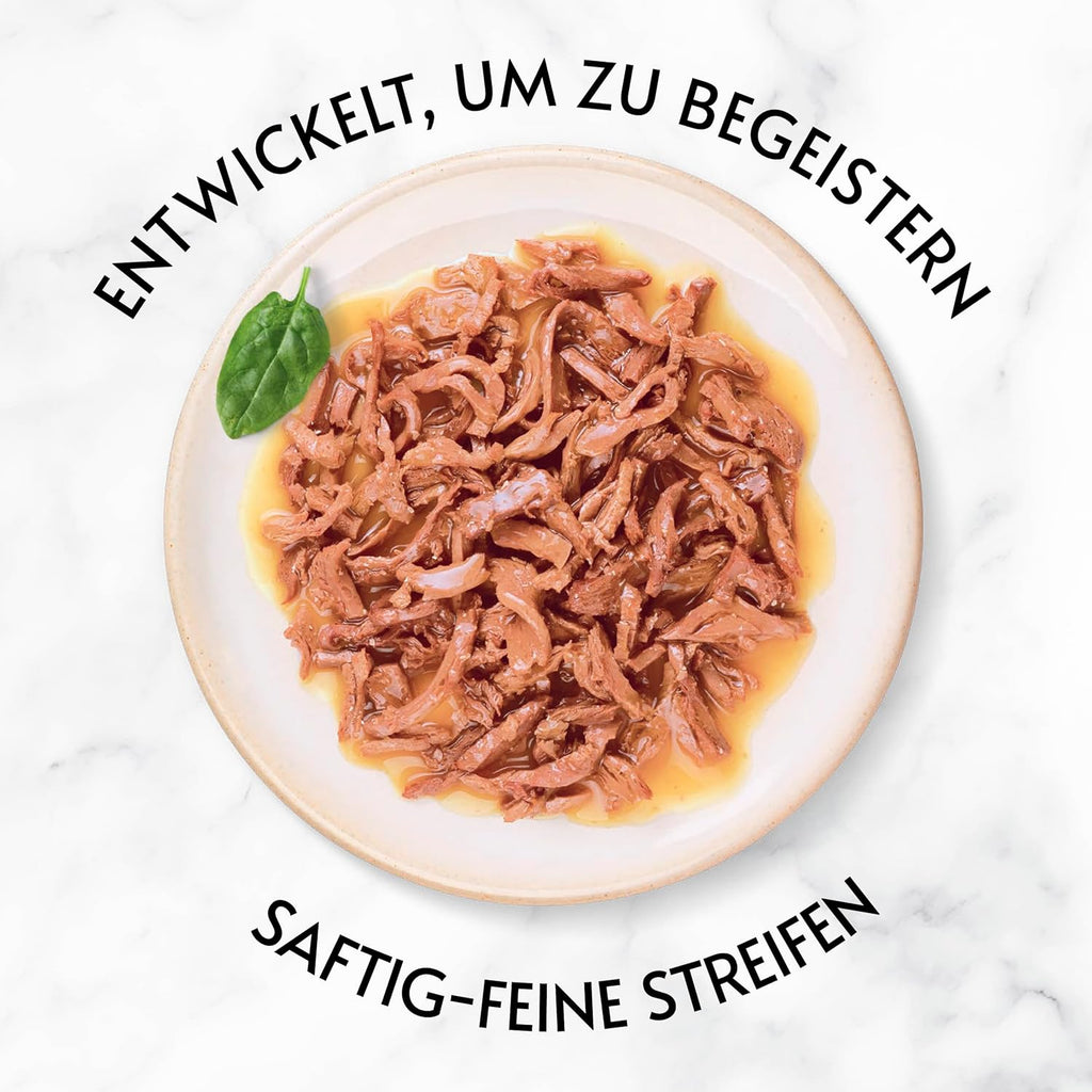 Gourmet Gold Katzen Nassfutter saftig-feine Streifen mit Huhn 12x85g